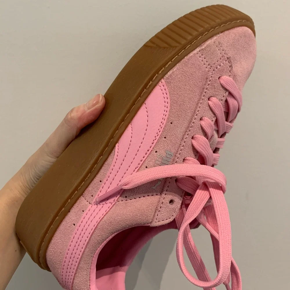 PUMA Kids shoes size 5 suede platform Jr sneakers, prism pink - Picture 5 of 8